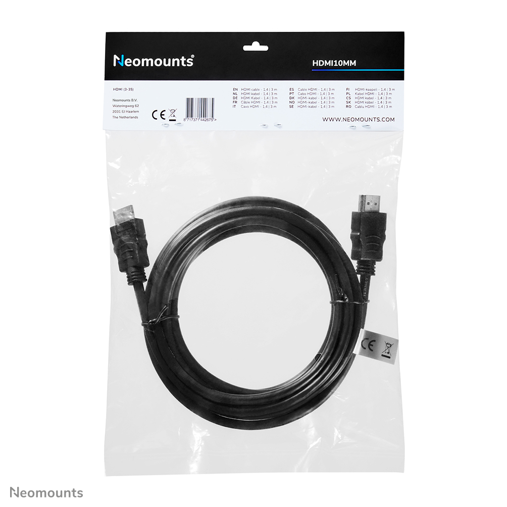 Neomounts HDMI10MM Cable HDMI - 3 metros